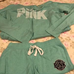 Pink Victoria secret short set xs shorts small top